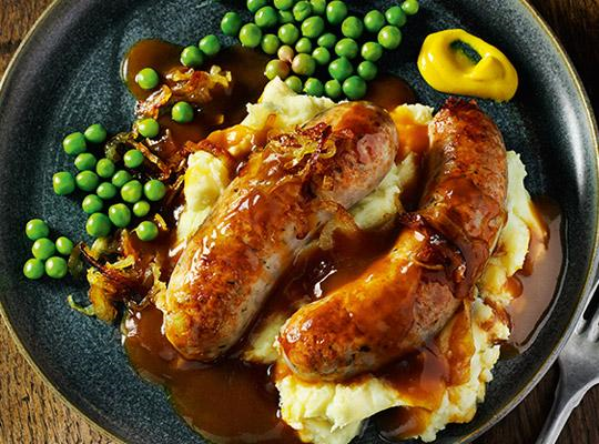 sausage and mash winter menu idea
