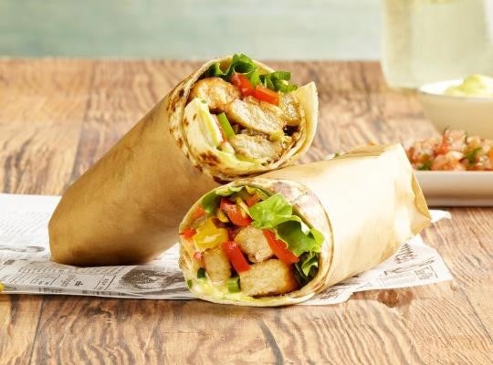 vegan tortilla wraps on a table