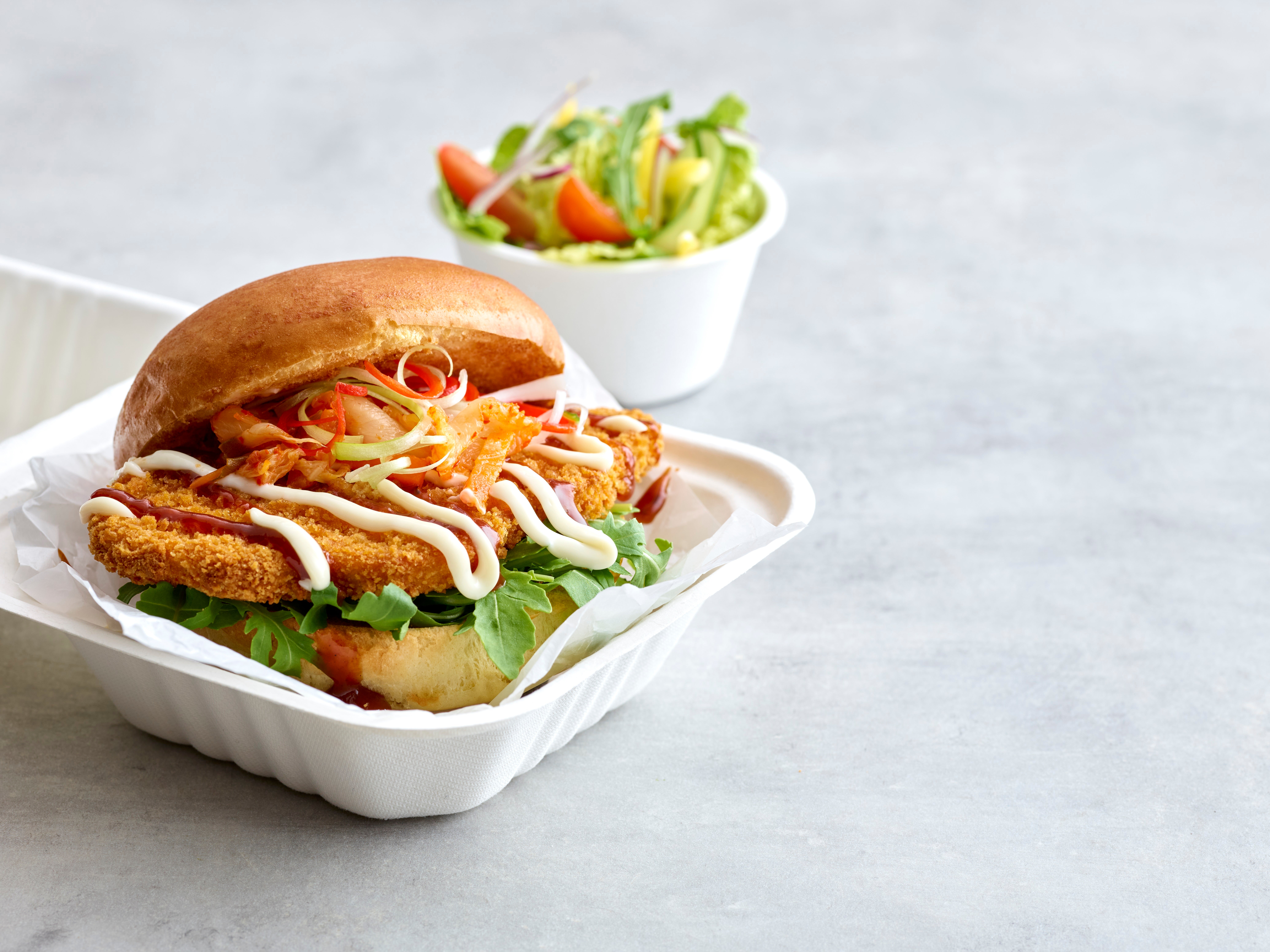plant-based chicken burger