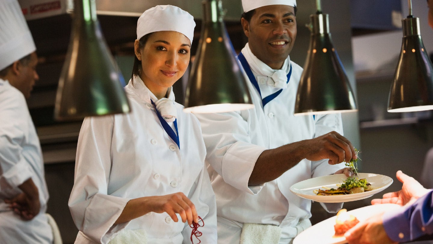 Two chefs in the kitchen