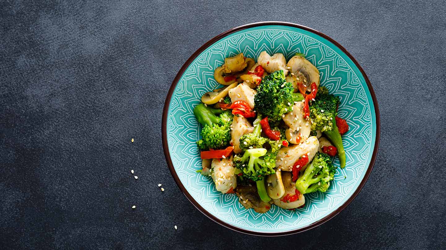 A bowl of vegan food