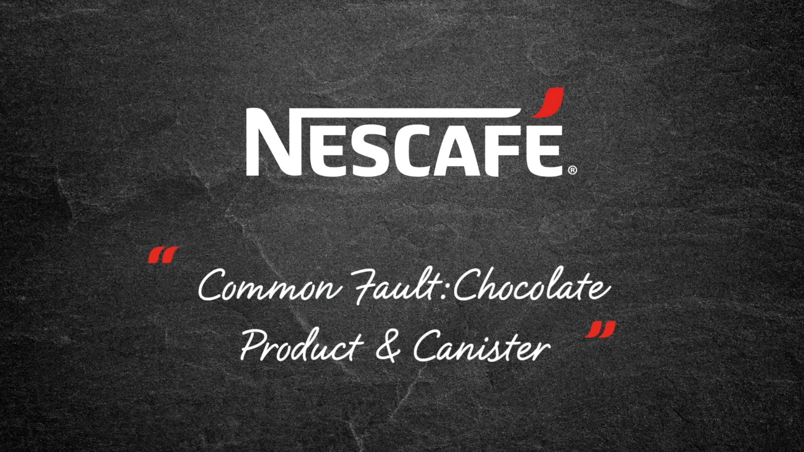 Common fault with choc products