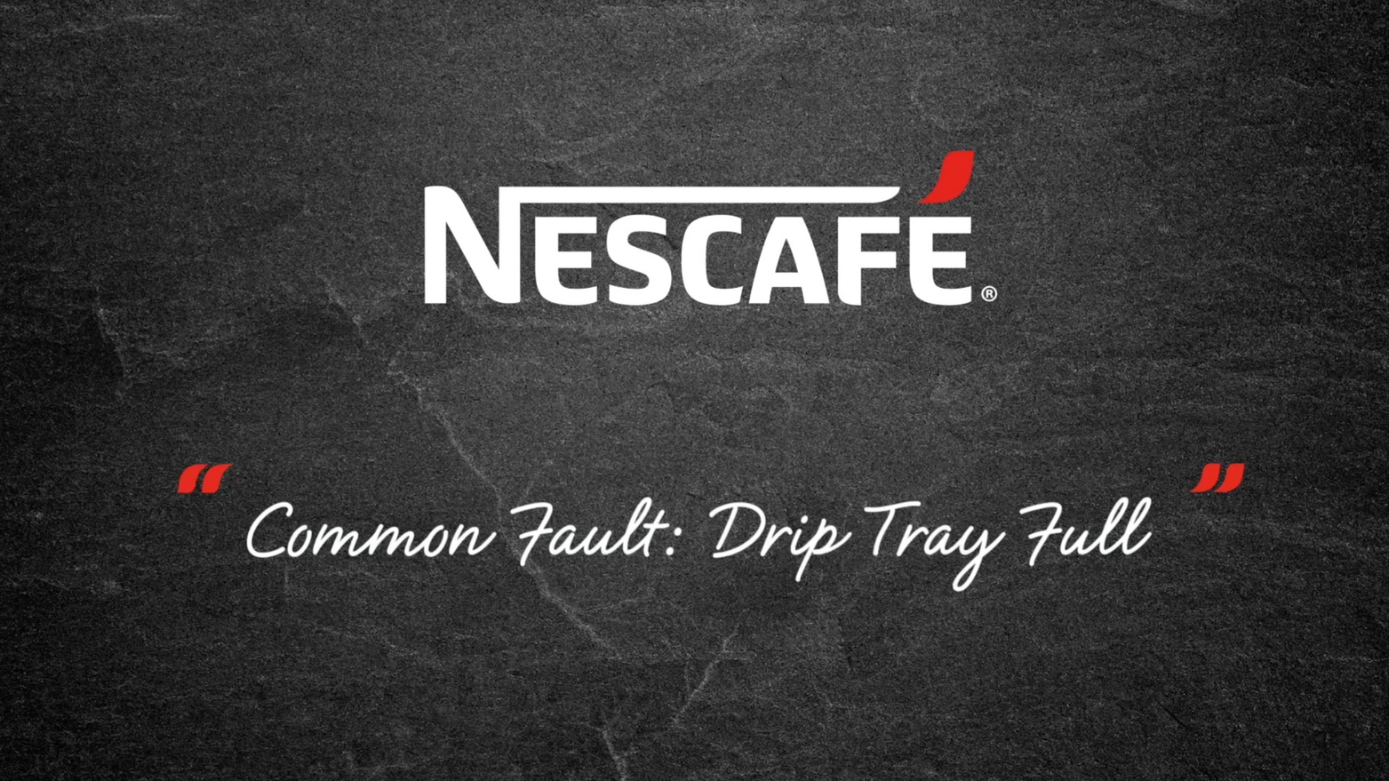 drip tray full fault
