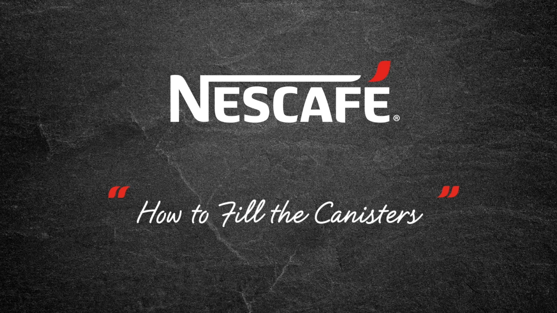 how to fill the cannisters