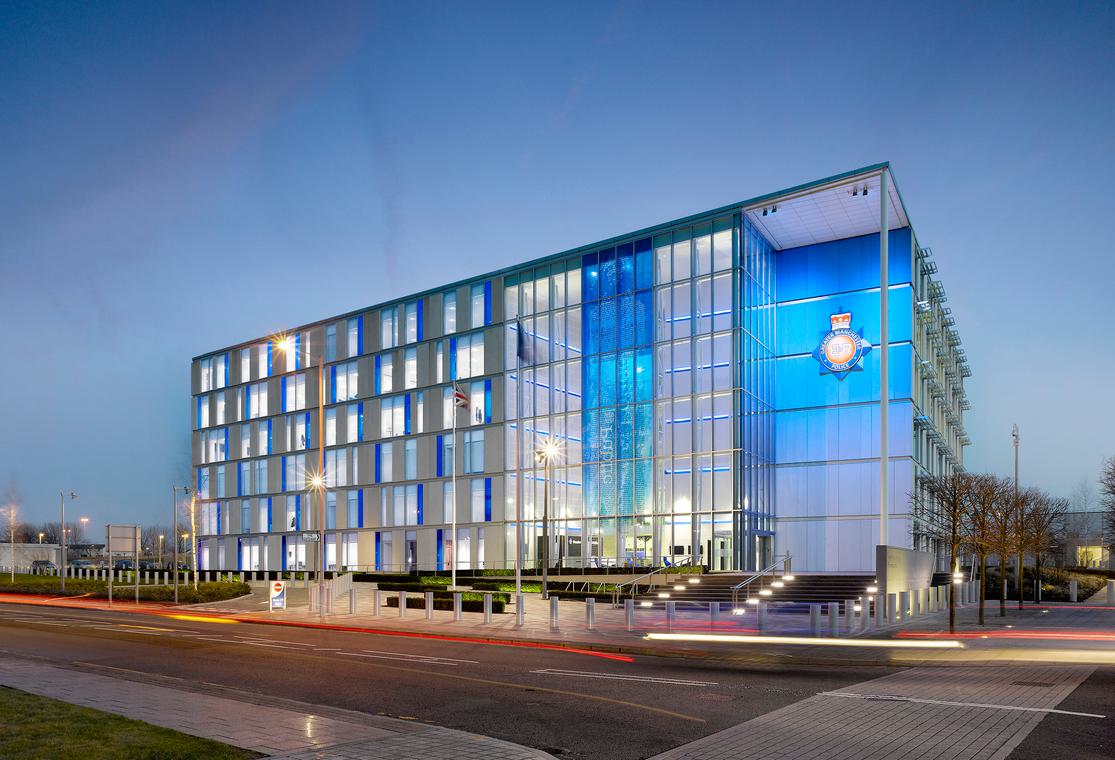 Image of Great Manchester polic station with commercial coffee machine