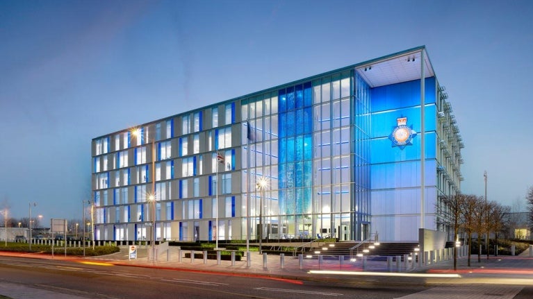 Image of Great Manchester polic station with commercial coffee machine