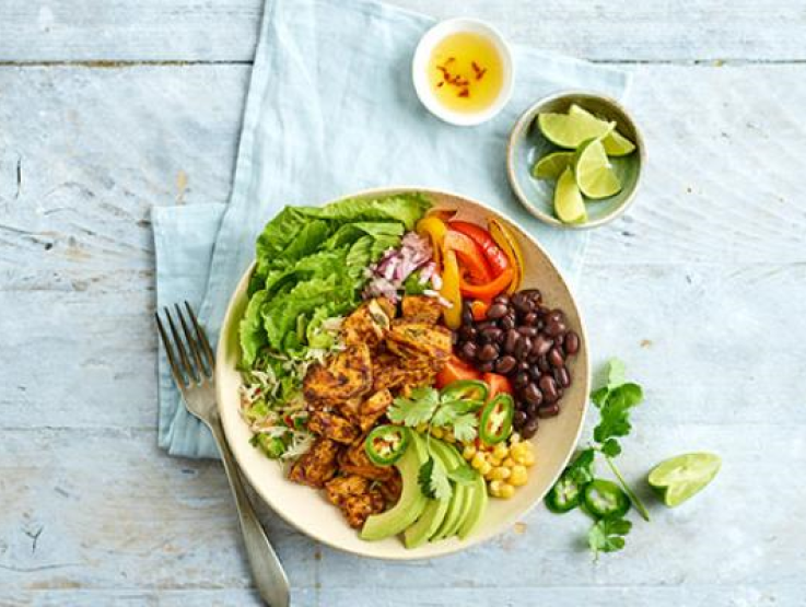 vegan burrito bowl dish recipe