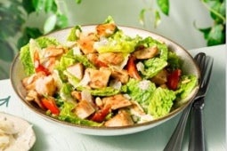 Vegetarian Caesar Salad with Garden Gourmet fillet pieces