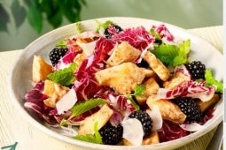 Bitter Greens Salad with Garden Gourmet fillet pieces